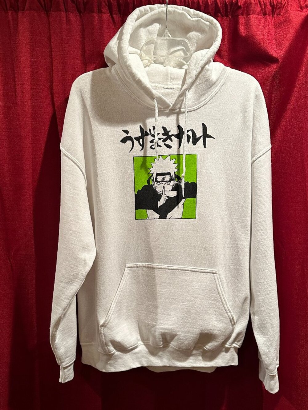 Naruto Shippuden Men's Large White Hoodie